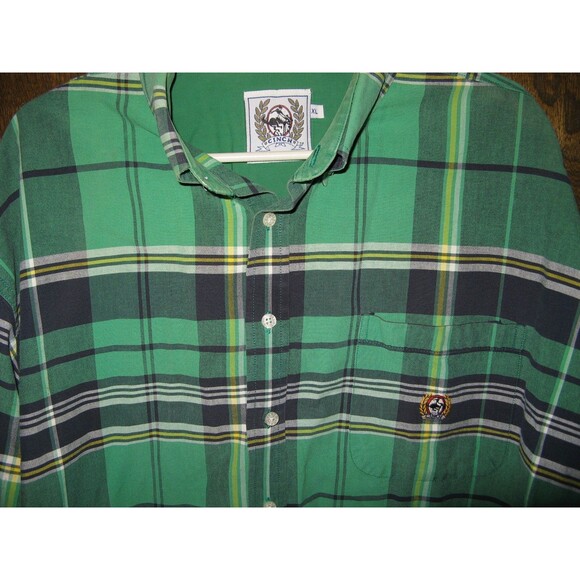 Mens Cinch Green Plaid Western LS Button Front Shirt Size XL Cowboy Rodeo BOHO - Picture 2 of 3